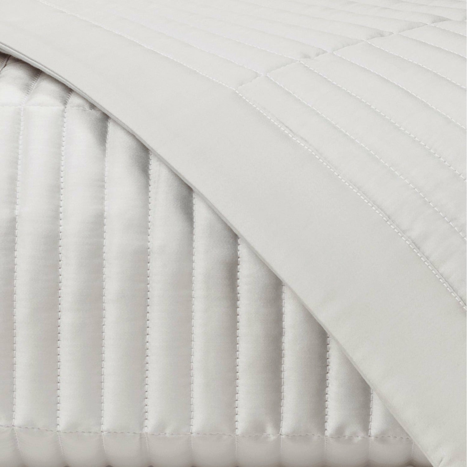 Home Treasures Channel Pattern Quilted Bedding Oyster Fine Linens