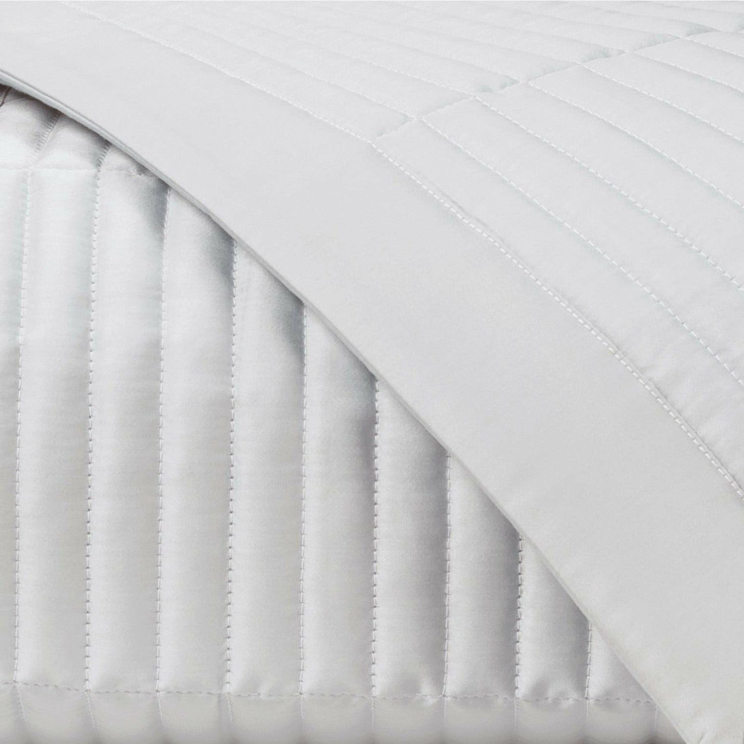 Home Treasures Channel Pattern Quilted Bedding Pebble Fine Linens