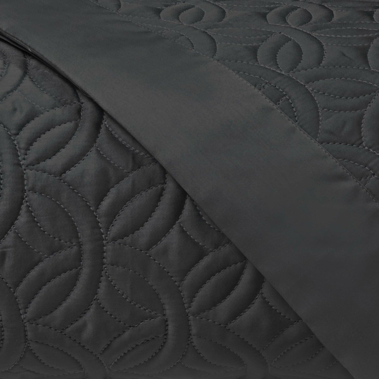 Home Treasures Duomo Quilted Bedding Black Fine Linens