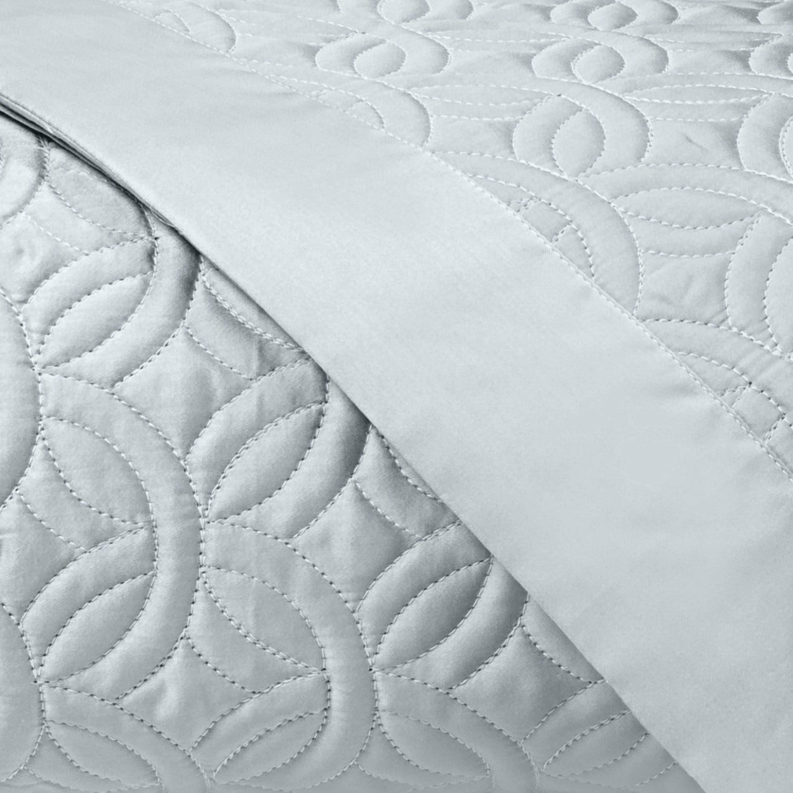 Home Treasures Duomo Quilted Bedding Blue/Gray Fine Linens