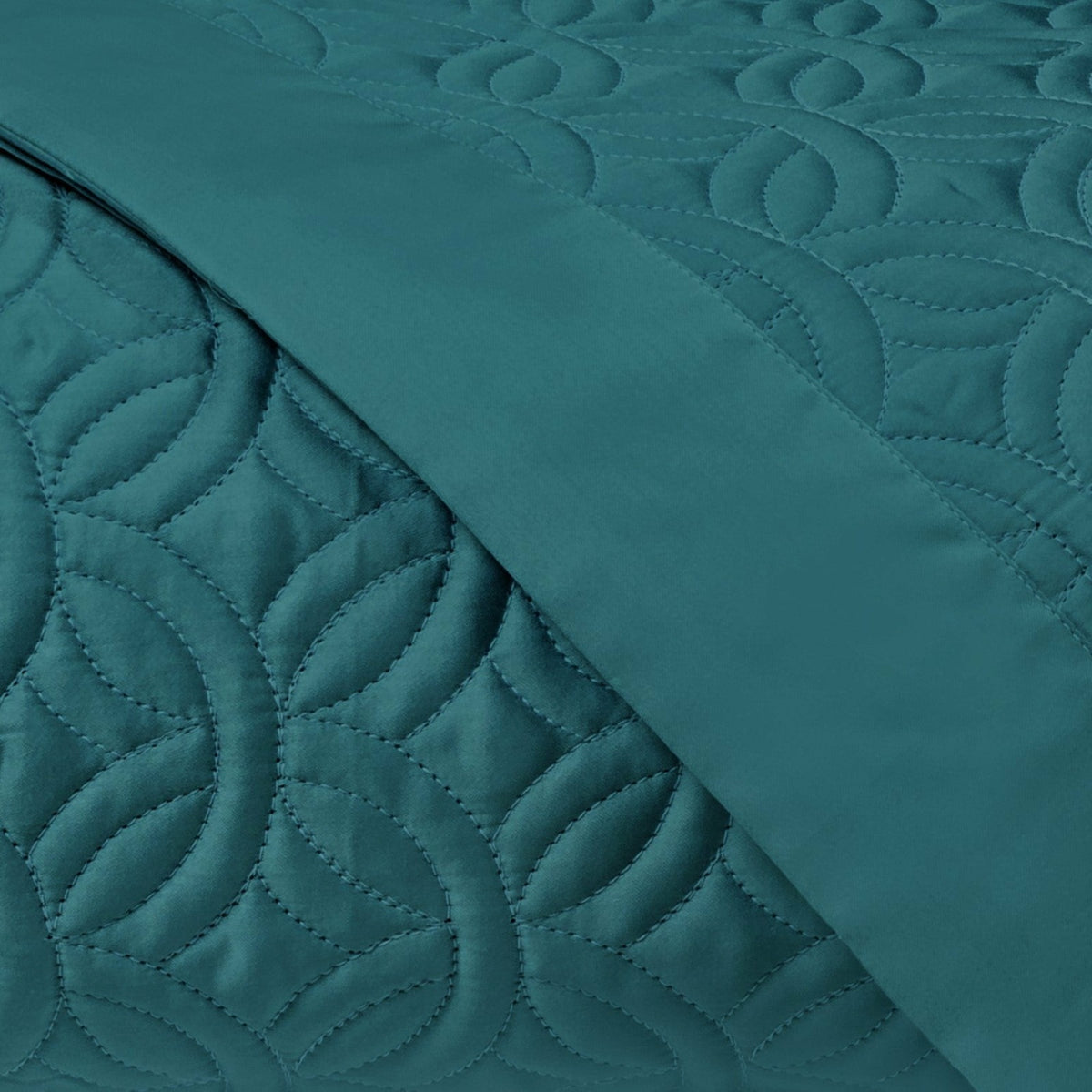 Home Treasures Duomo Quilted Bedding Swatch Teal Fine Linens