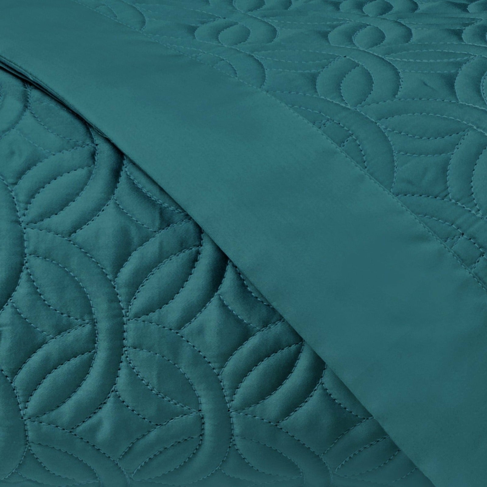 Home Treasures Duomo Quilted Bedding Swatch Teal Fine Linens
