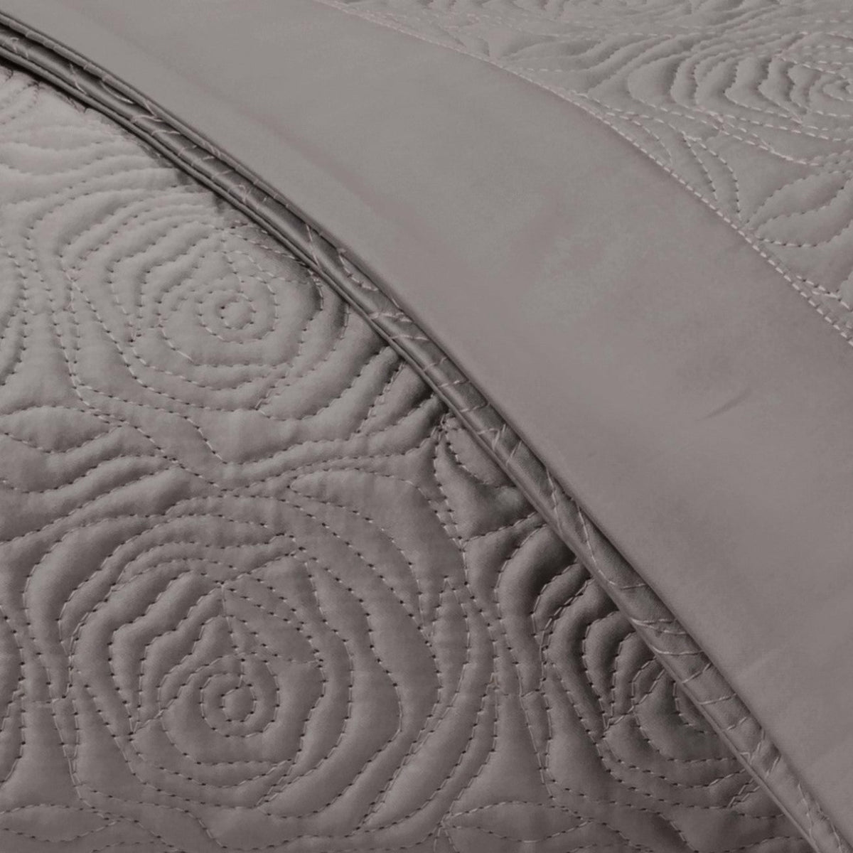 Home Treasures Roses Quilted Bedding Swatch Chrome Fine Linens