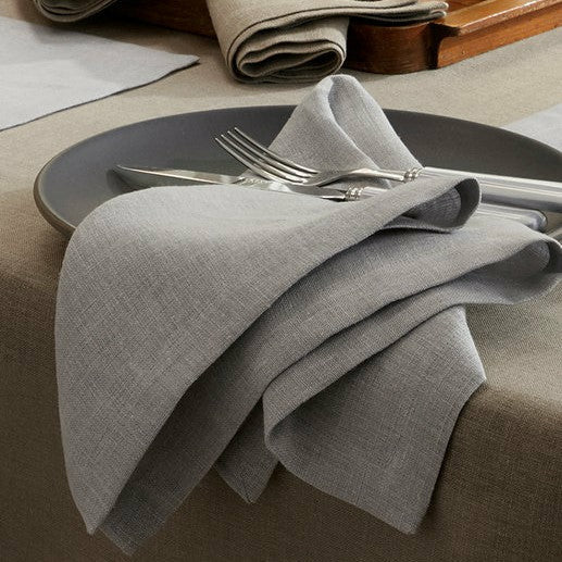 Matouk Chamant Table Linens (Stone) | Heirloom Quality Linen Matouk Chamant Table Linens (Stone) | Heirloom Quality Linen