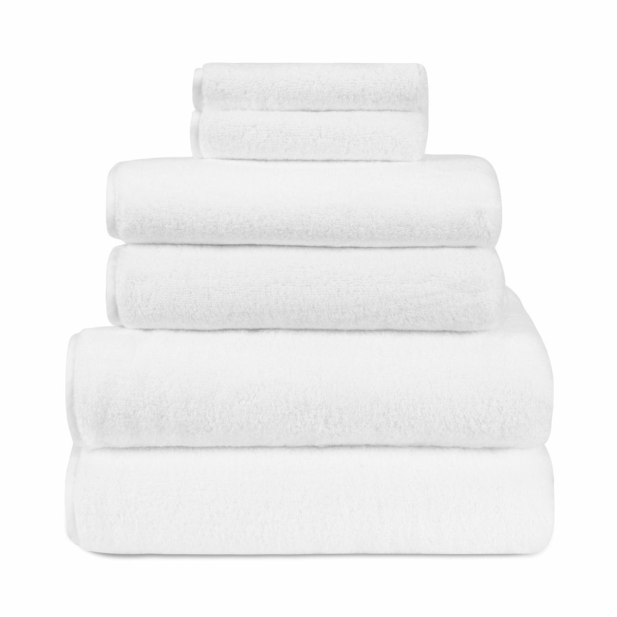 Home Treasures Izmir Bath Towel Stack White Fine Linens