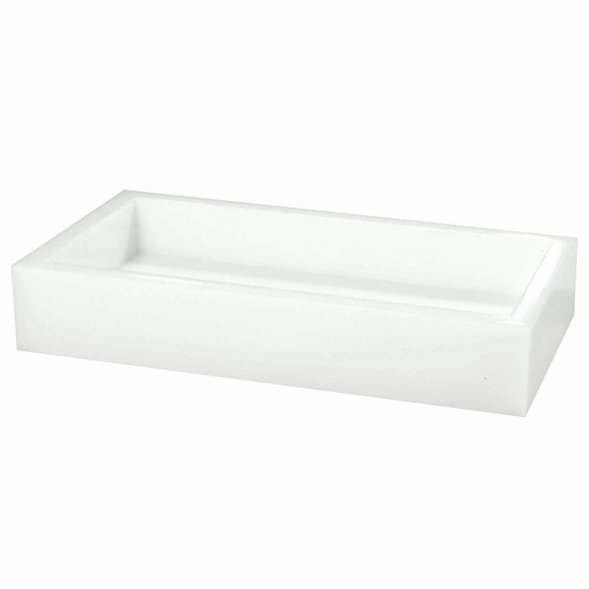 Mike and Ally Ice Lucite Bath Accessories Small Tray White