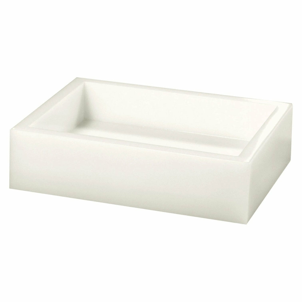 Mike and Ally Ice Lucite Bath Accessories Soap Dish White