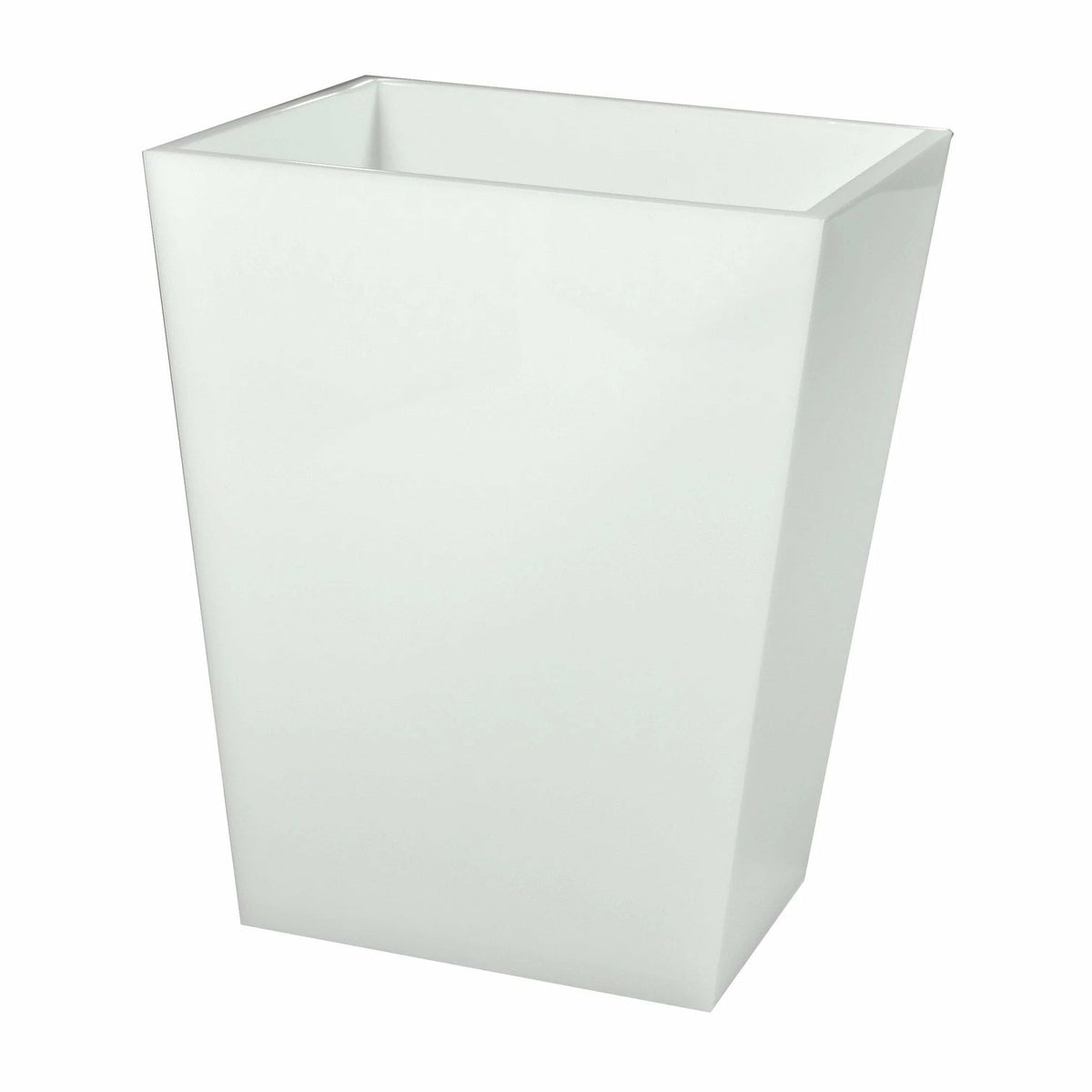 Mike and Ally Ice Lucite Bath Accessories Wastebasket White