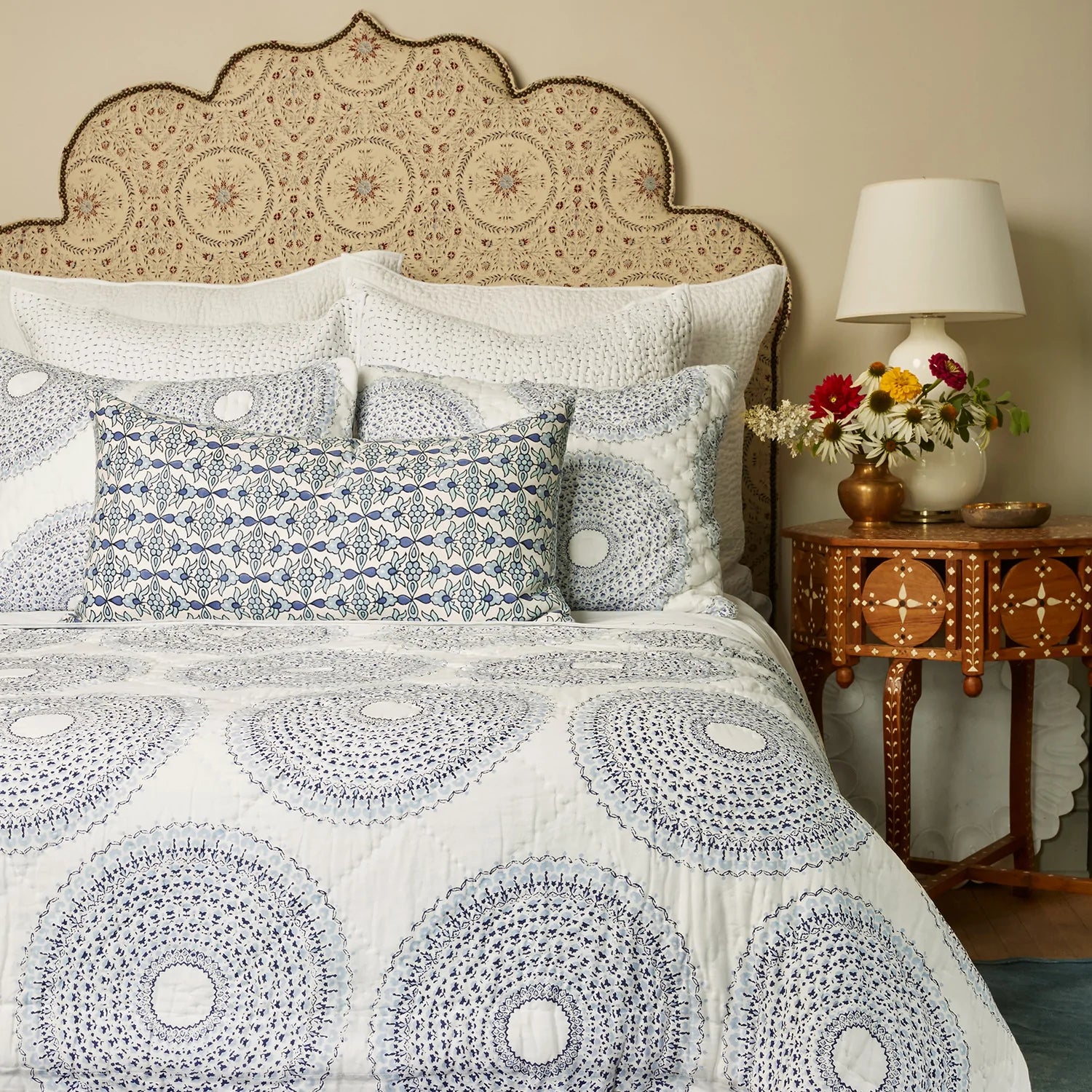 John Robshaw Lapis Quilts and Shams Lifetyle Fine Linens