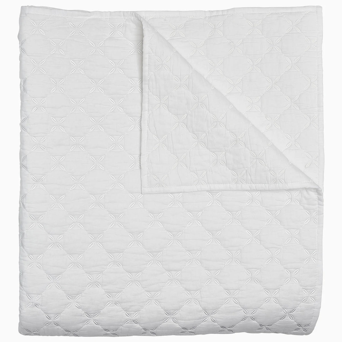 John Robshaw Layla Quilts and Shams Coverlet White Fine Linens