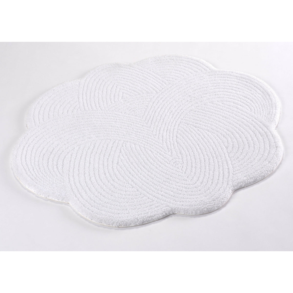 Abyss Habidecor Kyoto Bath Rug Slanted White/Silver Fine Linens