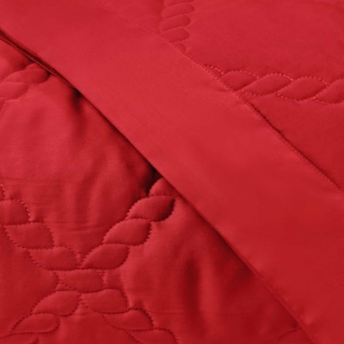 Home Treasures Liberty Quilted Bedding Swatch Bright Red Fine Linens