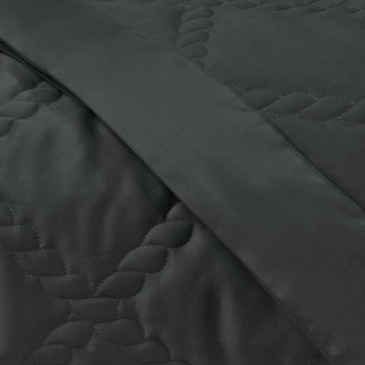 Home Treasures Liberty Quilted Bedding Swatch Black Fine Linens
