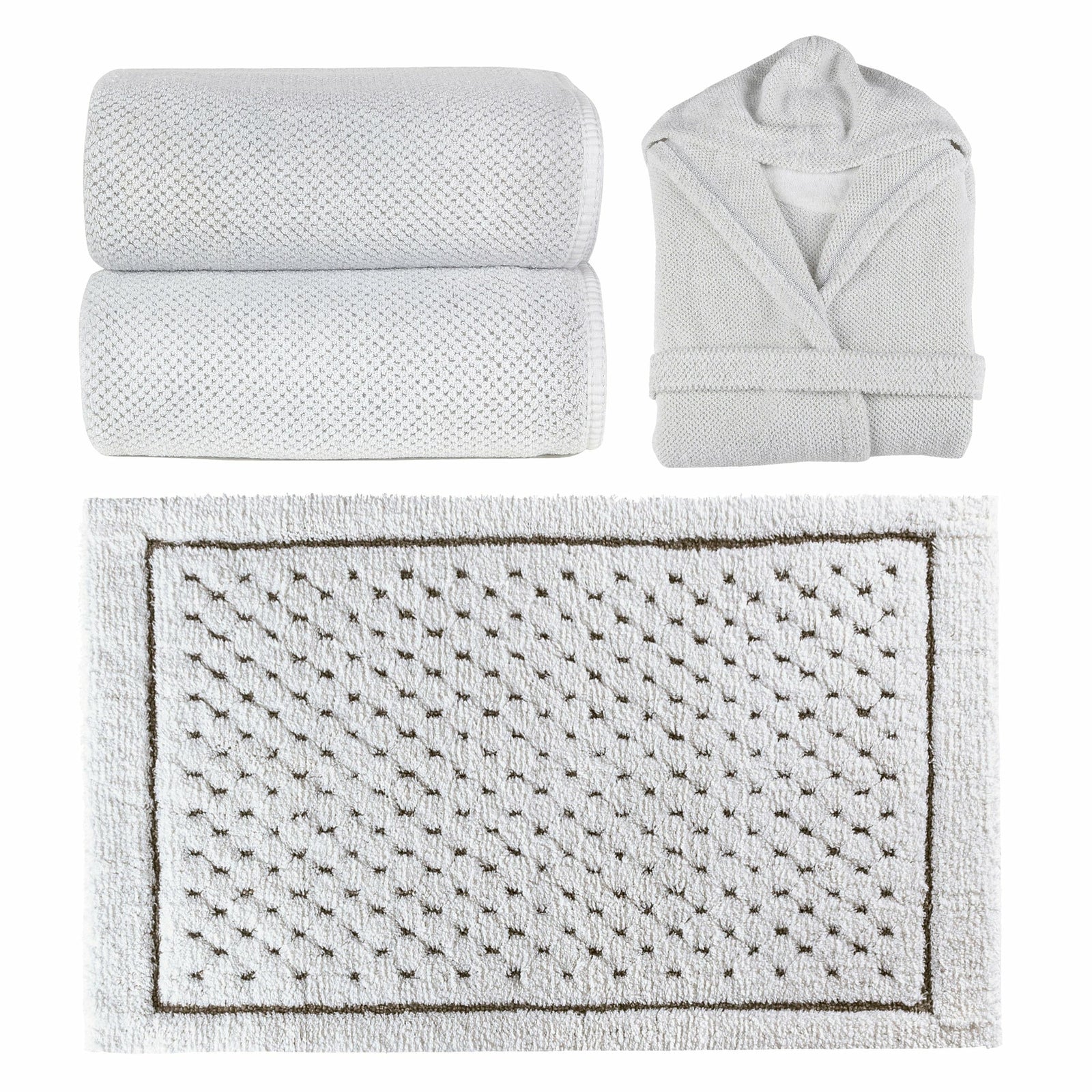 Graccioza Linen Waffle Bath Linens Main White Fine Linens