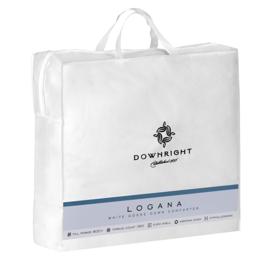 Downright Logana 920 Fill Power Canadian Comforter All Year Weight Bag Fine Linens