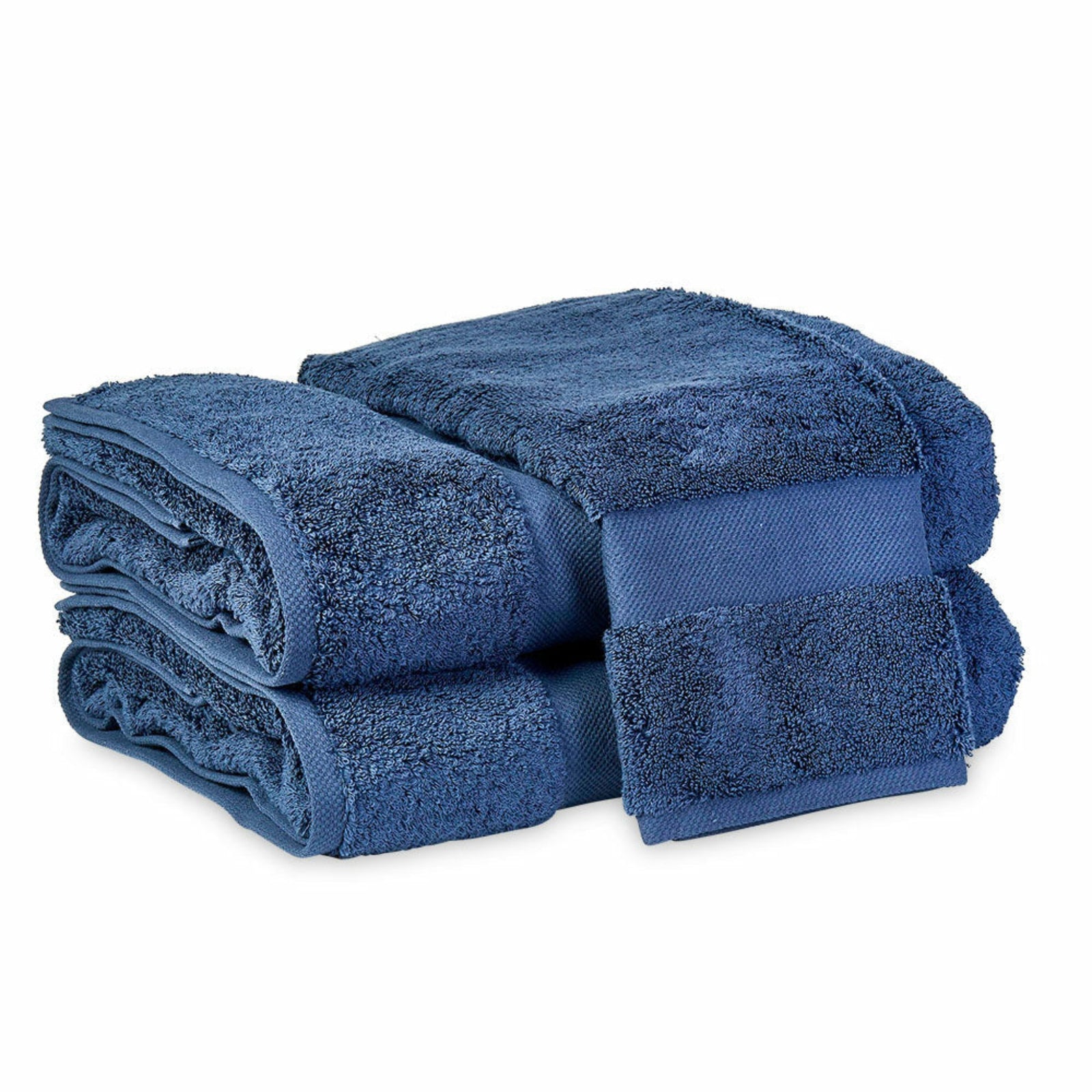 Matouk Lotus Bath Towels Indigo Fine Linens