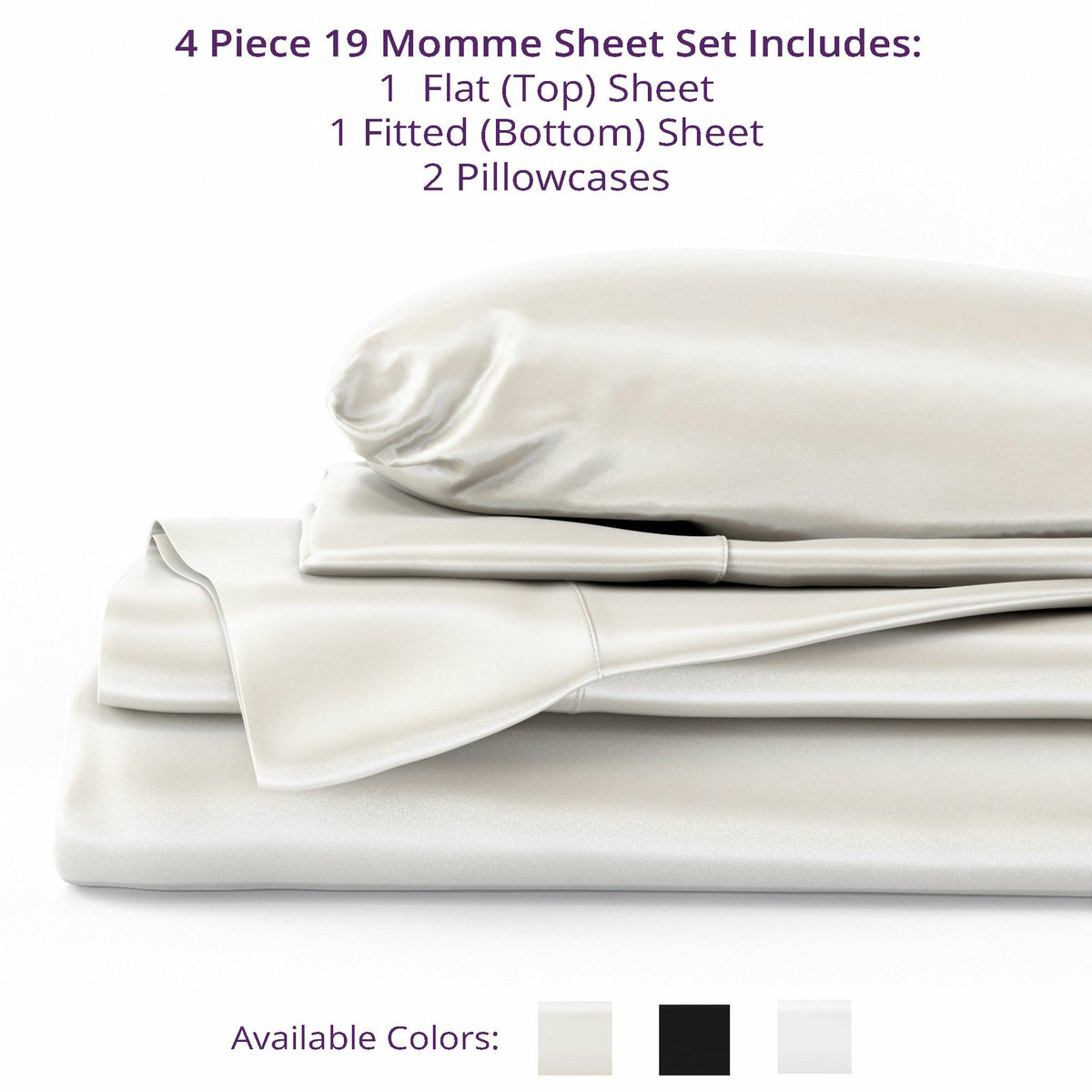 MPS Included in Sheet Set 19 Momme Ivory Fine Linens