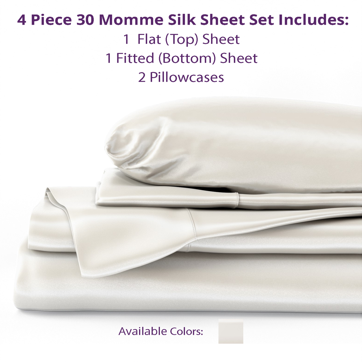 MPS Included in Sheet Set 30 Momme Ivory Fine Linens