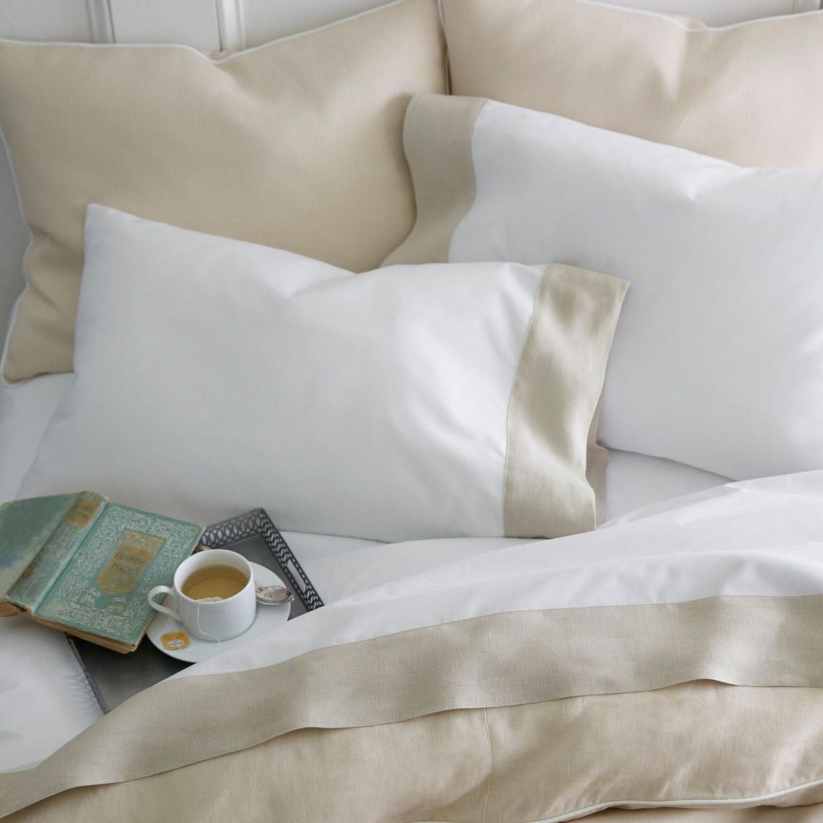 Peacock Alley Mandalay Linen Cuff Bedding Main Linen Fine Linens