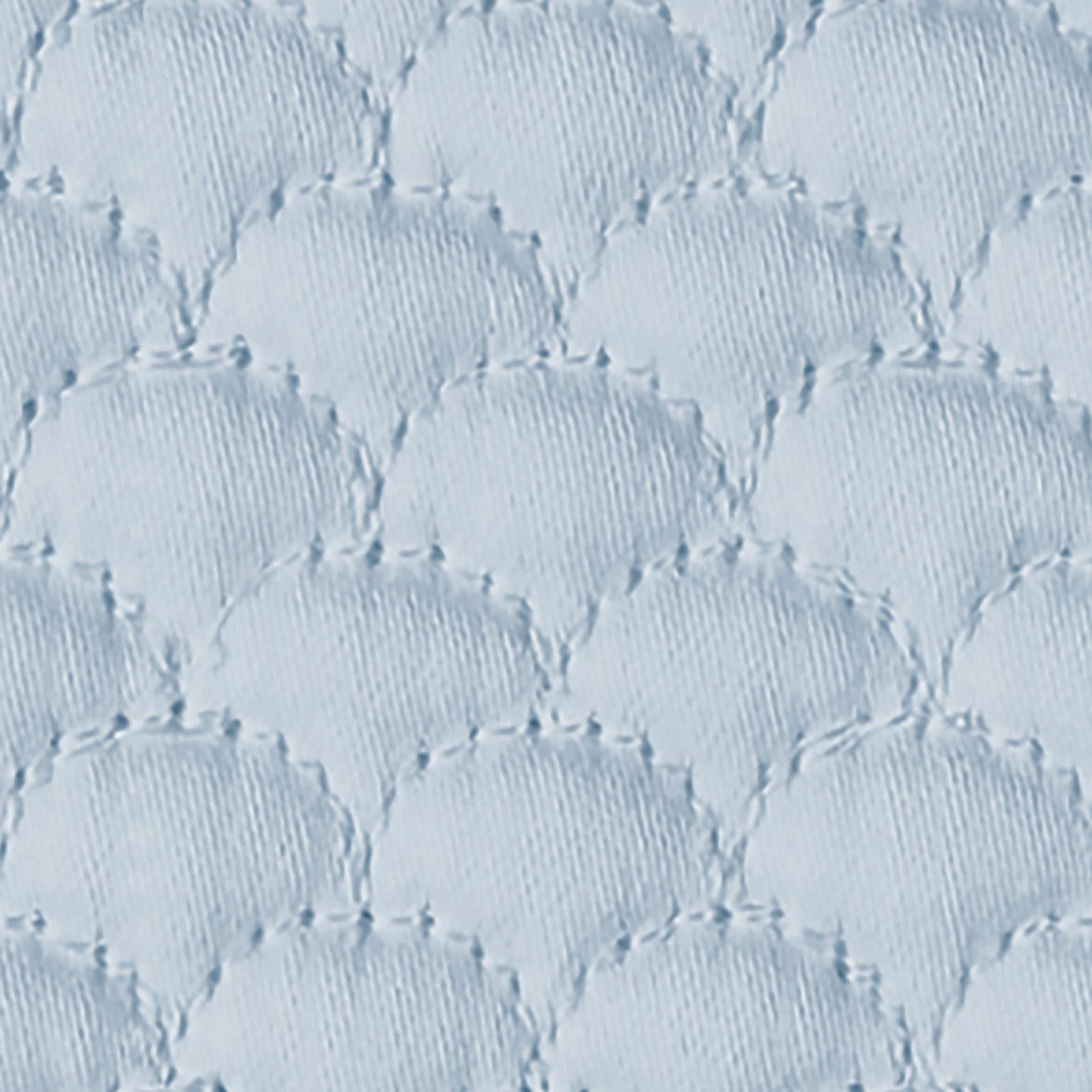 Full View of Matouk Alba Bedding with Blue Color Sample