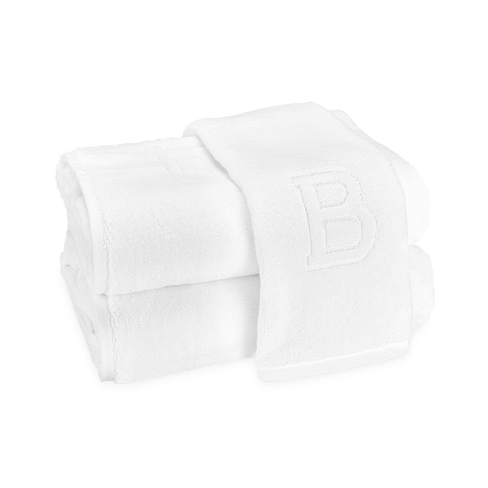 Closeup Image of Matouk Auberge Bath Towels Letter B