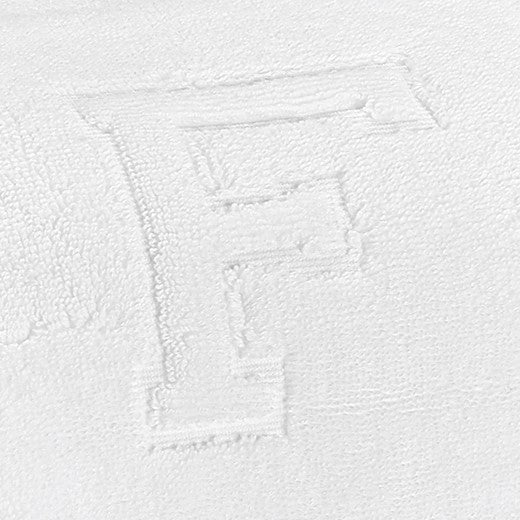 Closeup Image of Matouk Auberge Bath Towels Letter F