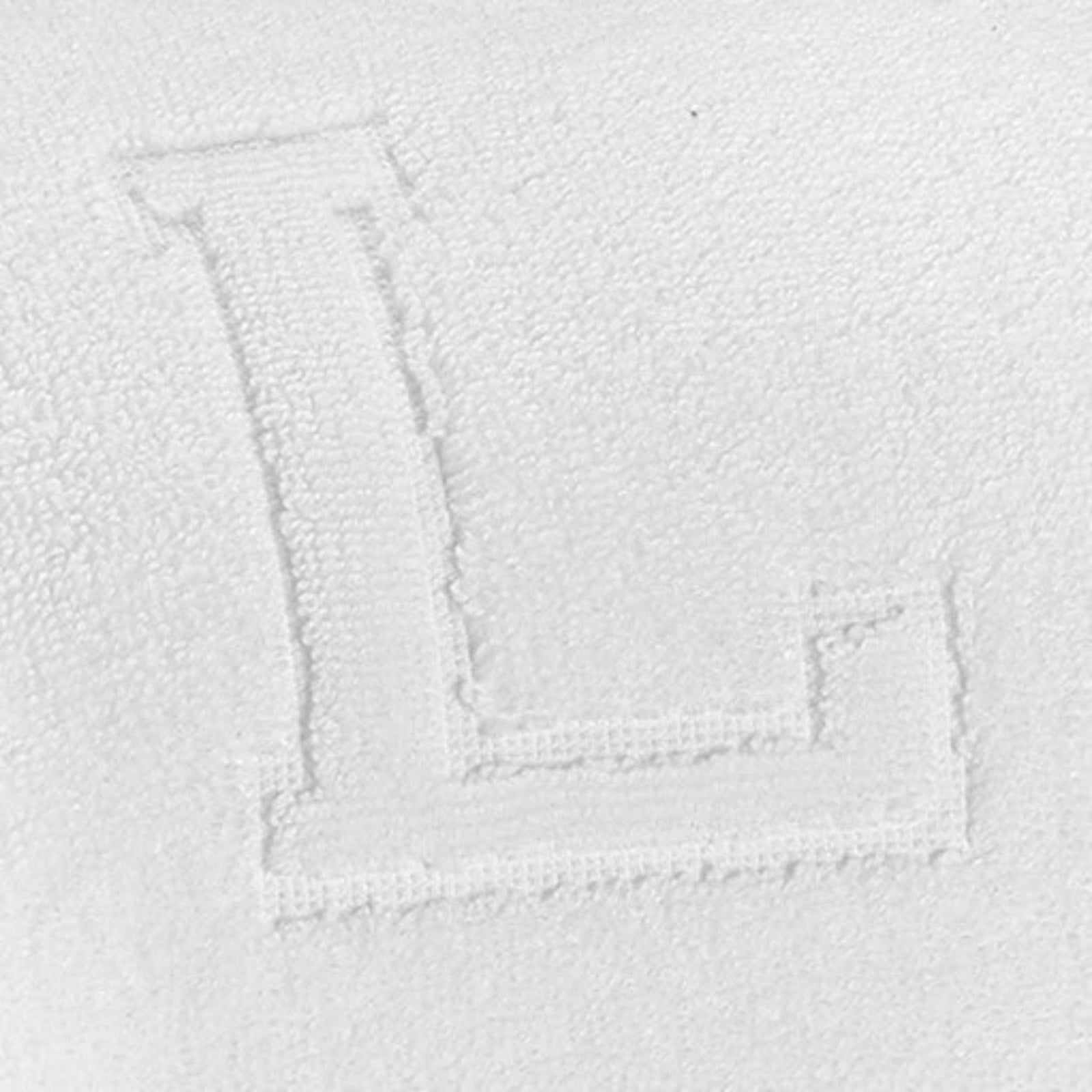 Closeup Image of Matouk Auberge Bath Towels Letter L