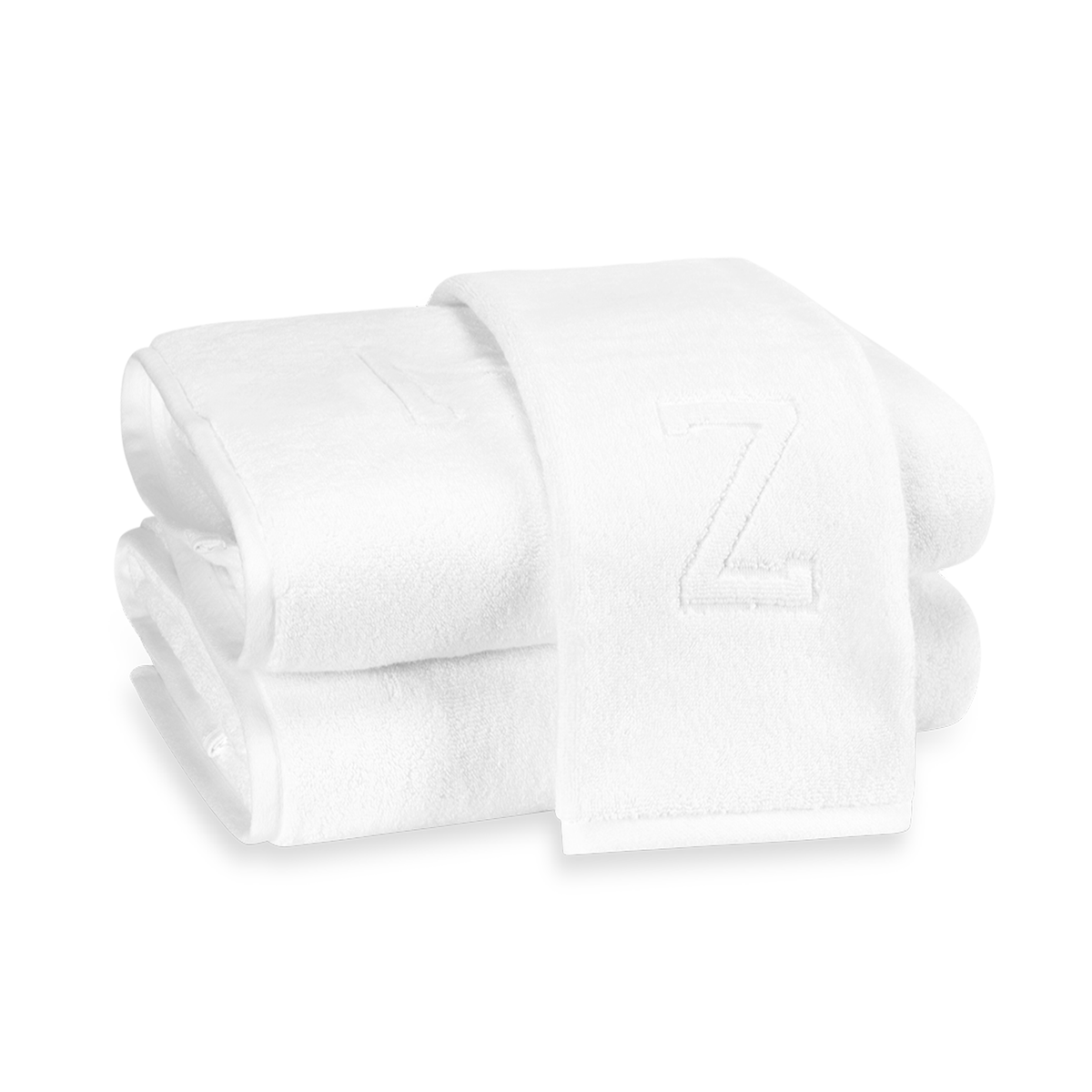 Closeup Image of Matouk Auberge Bath Towels Letter Z