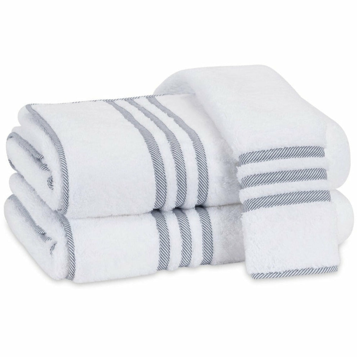 Matouk Beach Road Bath Towels Navy Stripe Fine Linens