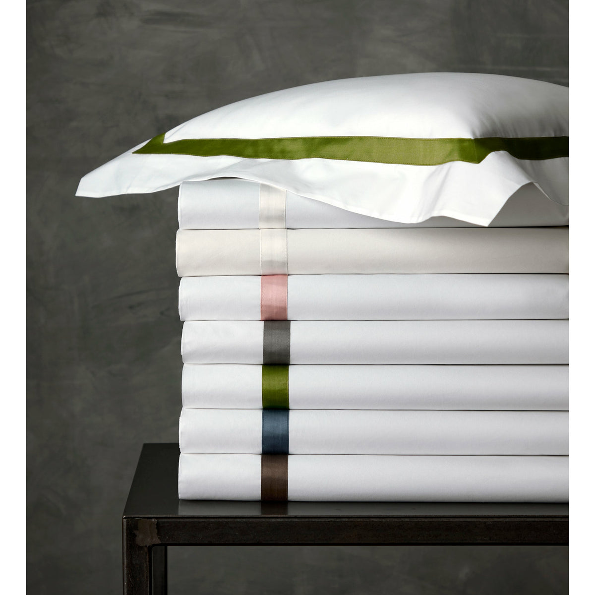 Matouk Bed Lowell Stack Colors Fine Linens