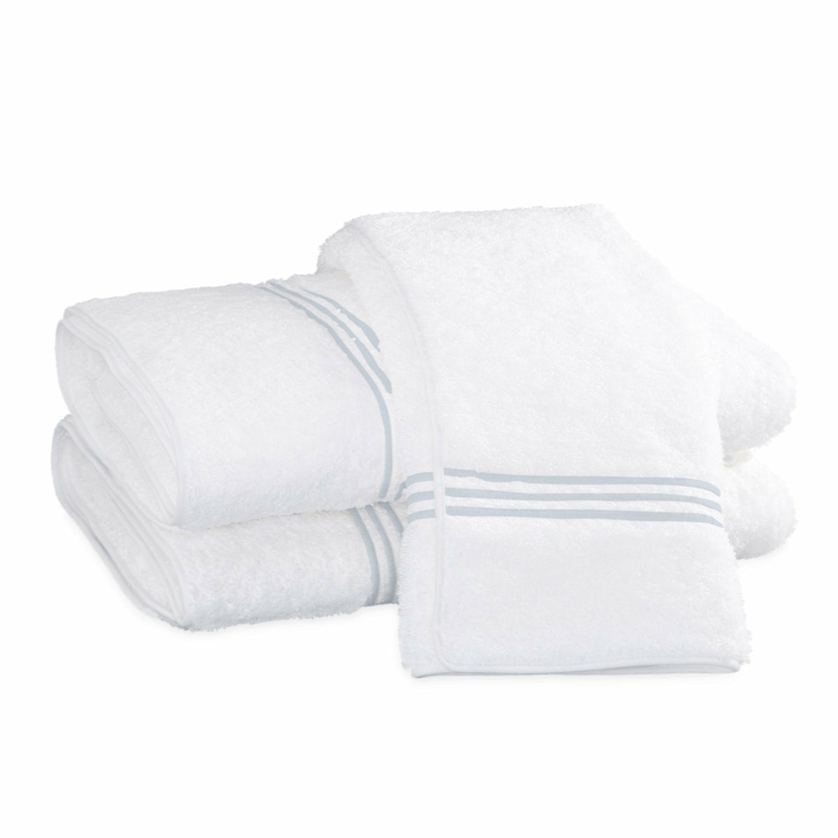 Matouk Bel Tempo Bath Towels Blue Fine Linens