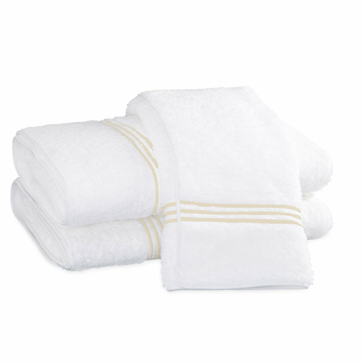Matouk Bel Tempo Bath Towels Ivory Fine Linens