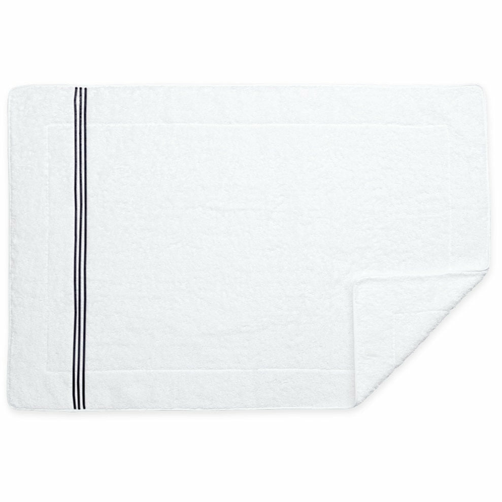 Matouk Bel Tempo Bath Towels Mat Navy Fine Linens