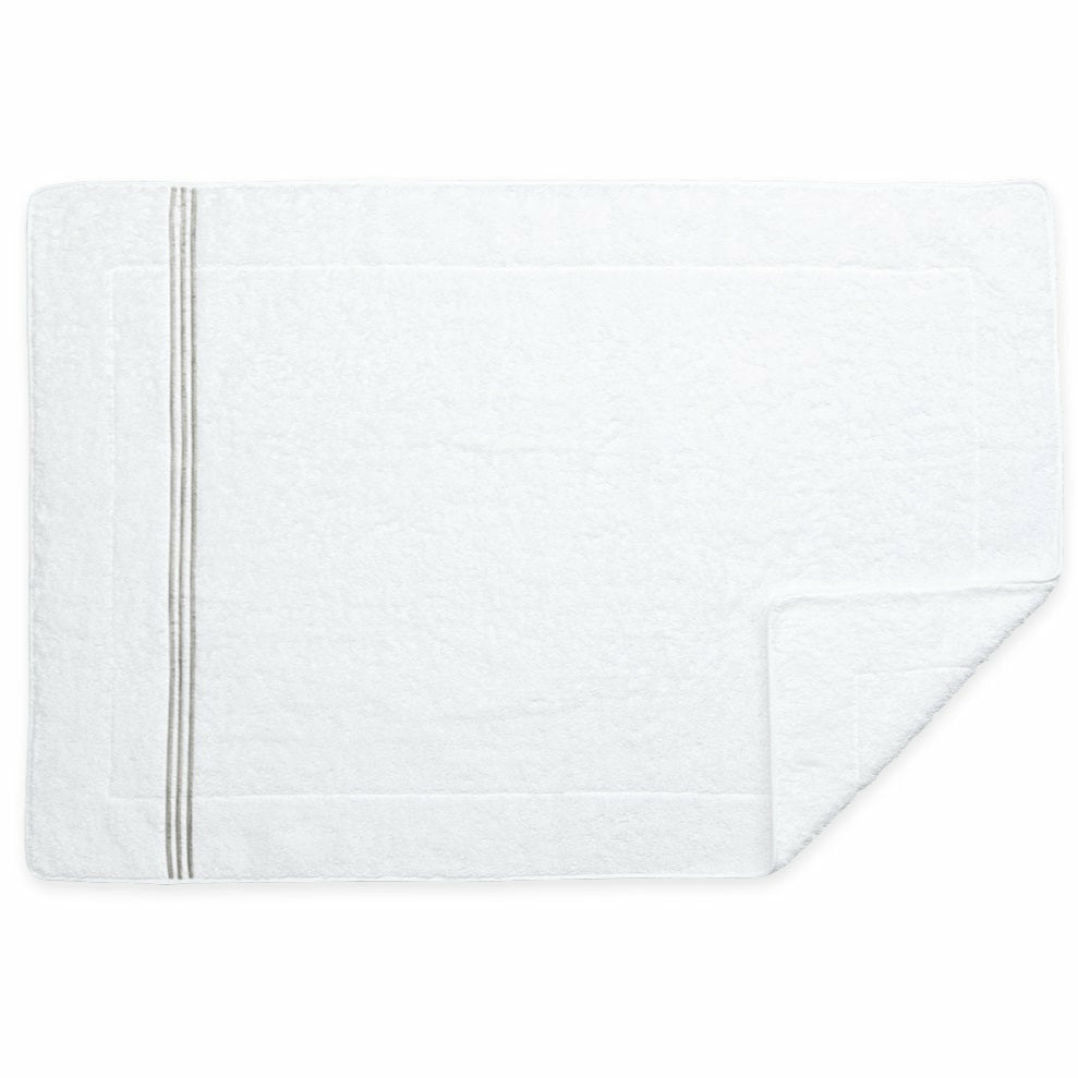 Matouk Bel Tempo Bath Towels Mat Silver Fine Linens