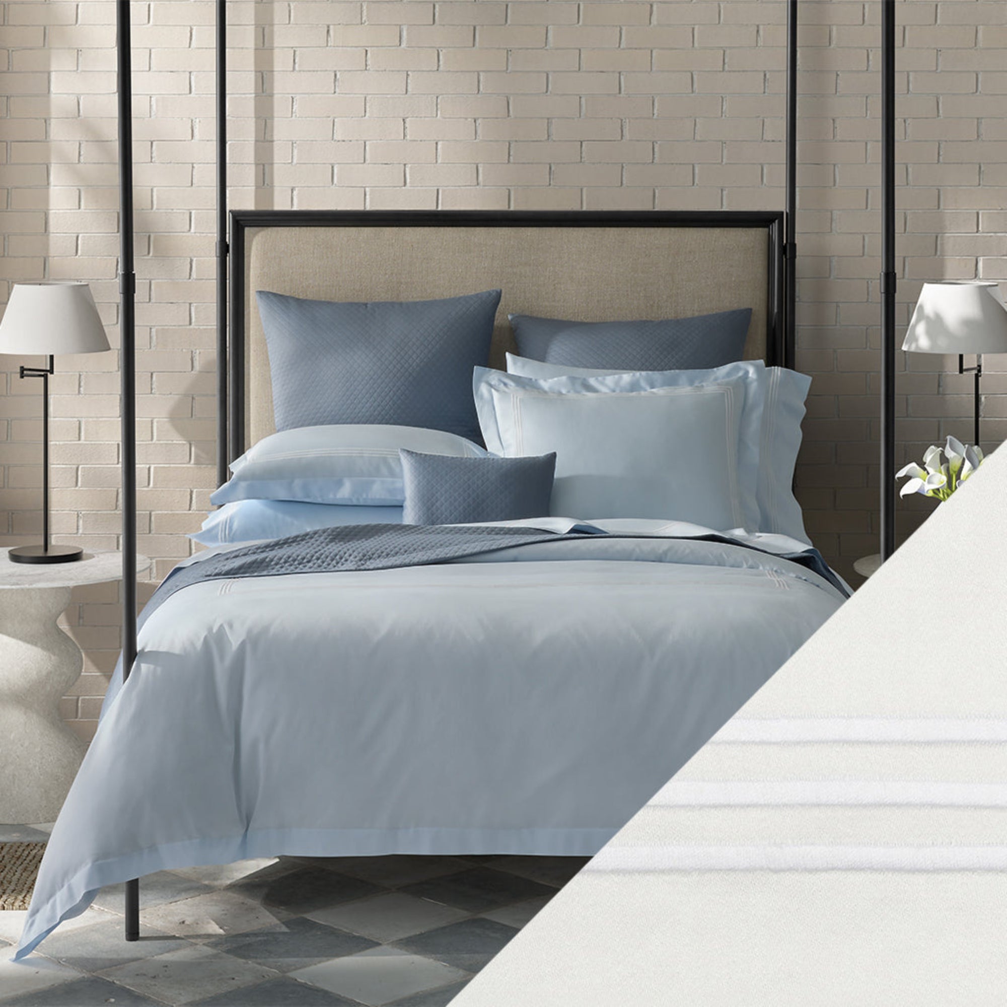 Matouk Bel Tempo Nocturne Bedding Bone Fine Linens