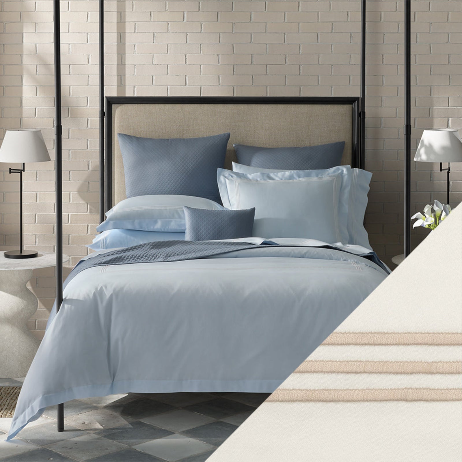 Matouk Bel Tempo Nocturne Bedding Ivory Fine Linens