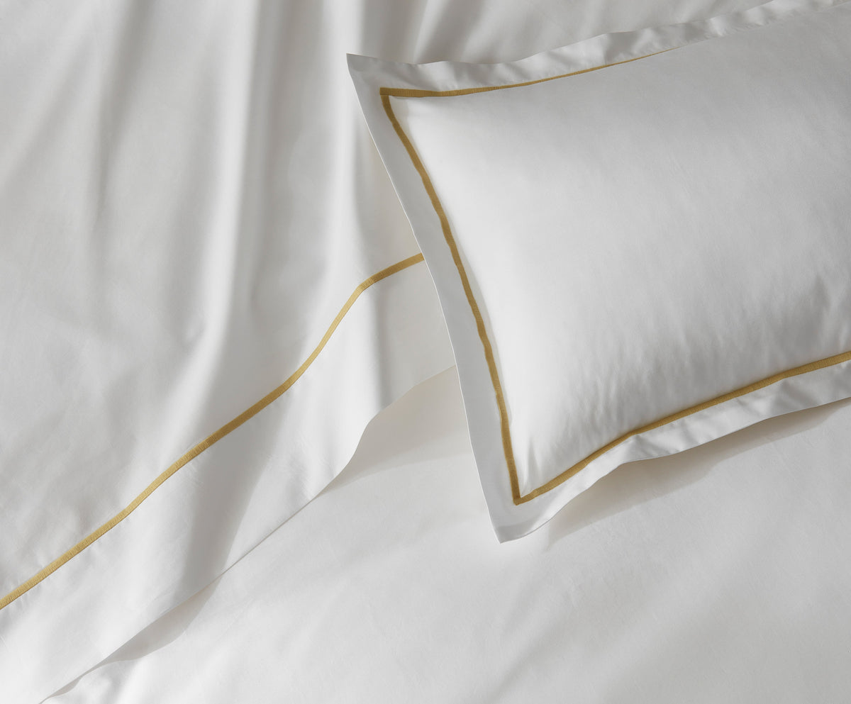 Matouk Bergamo Satin Stitch Bedding Details Fine Linens