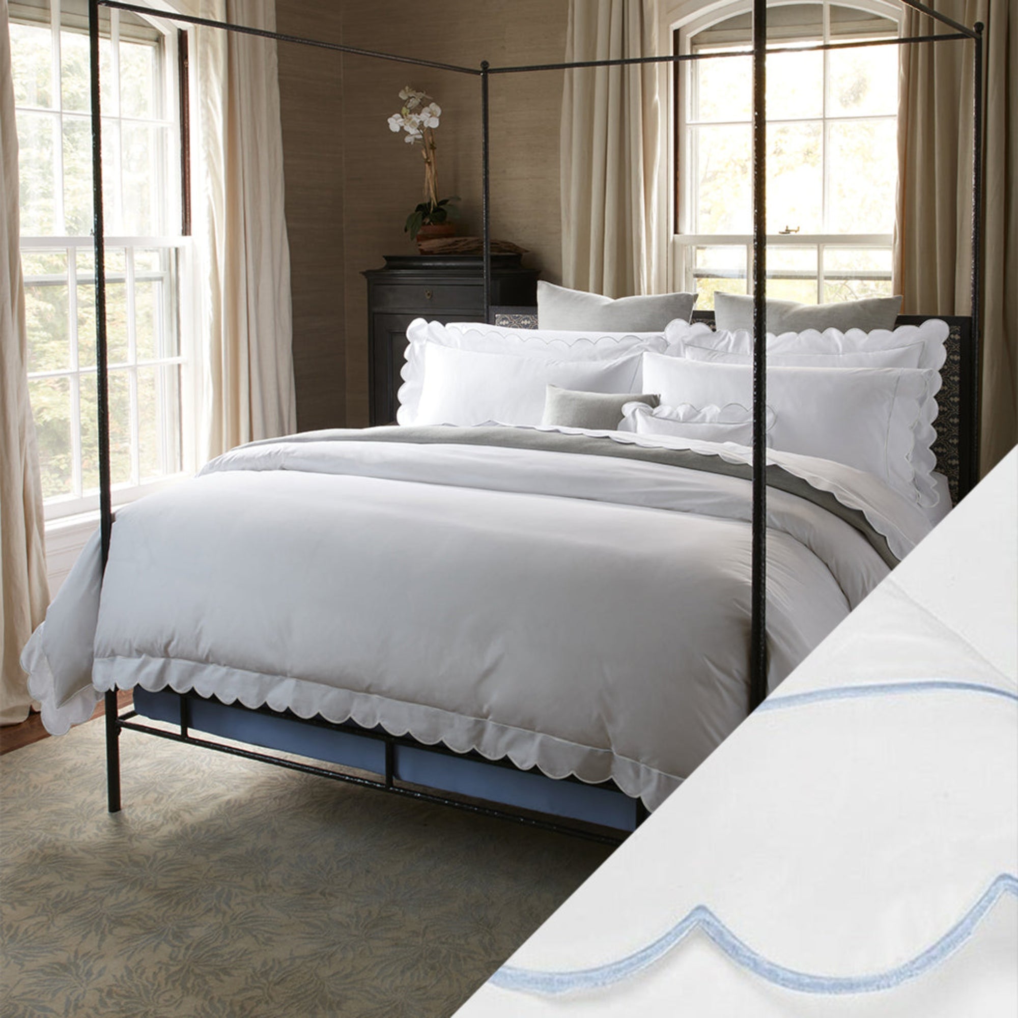 Matouk Butterfield Bedding Blue Fine Linens