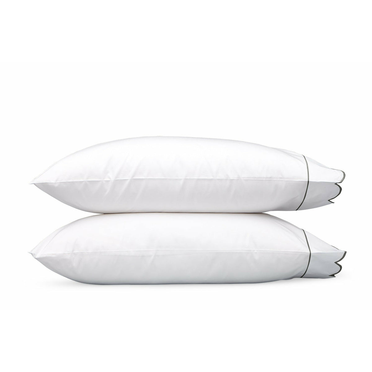 Matouk Butterfield Bedding Pillowcases Charcoal Fine Linens