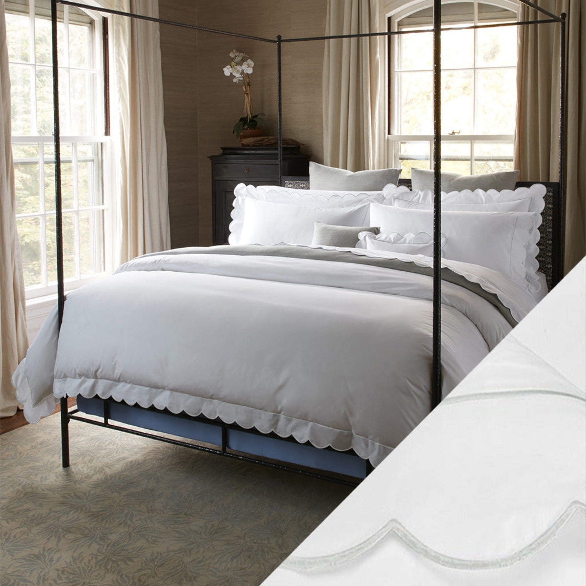 Matouk Butterfield Bedding Silver Fine Linens