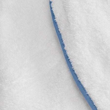 Matouk Cairo Bath Robe (White/Azure) | Pure Cotton Luxury Robe - FLandB.com