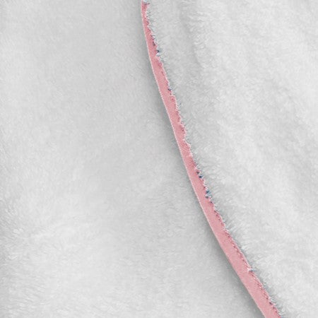 Matouk Cairo Bath Robe (White/Pink) | Pure Cotton Luxury Robe - FLandB.com