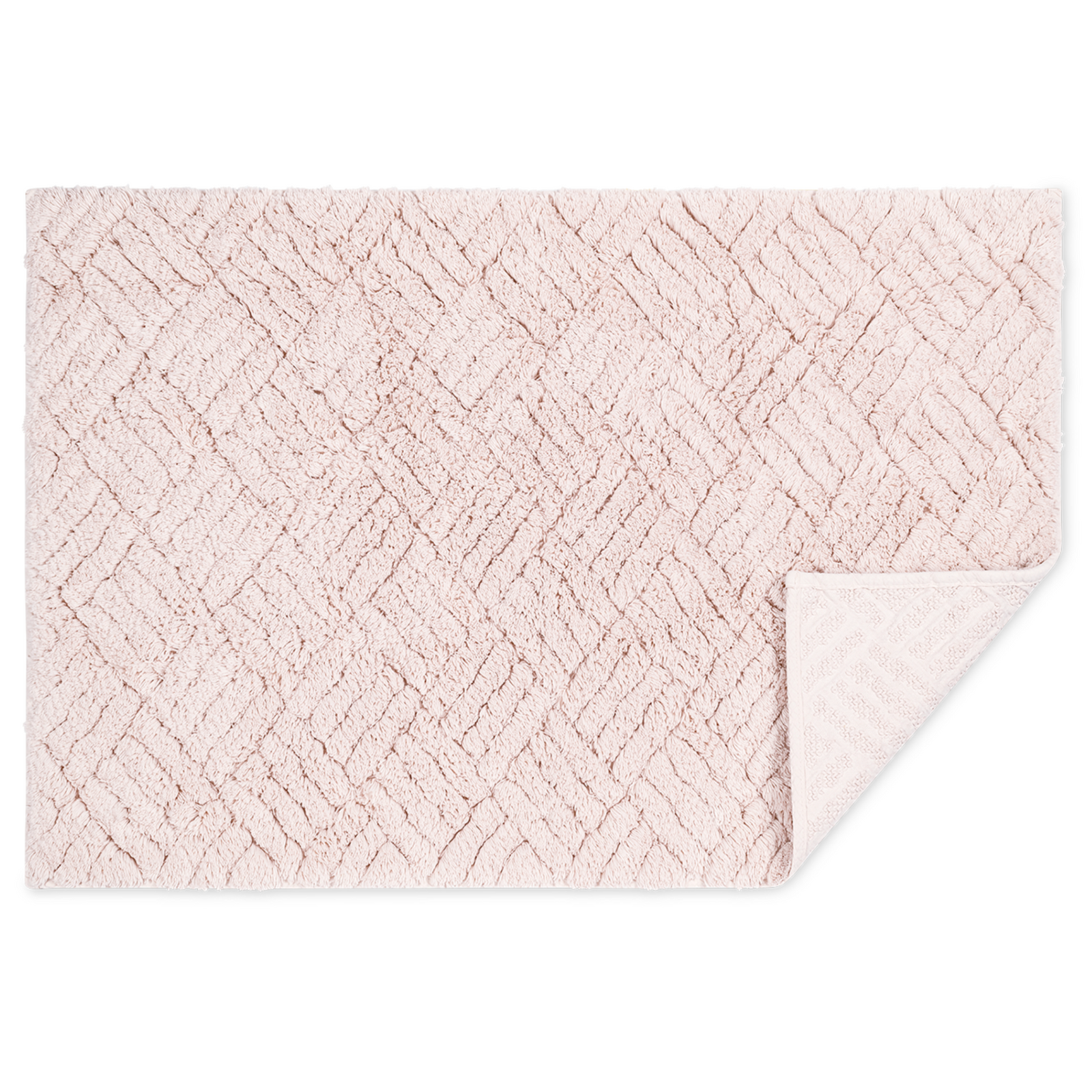 Silo Image of Matouk Cairo Bath Rugs in Blush Color