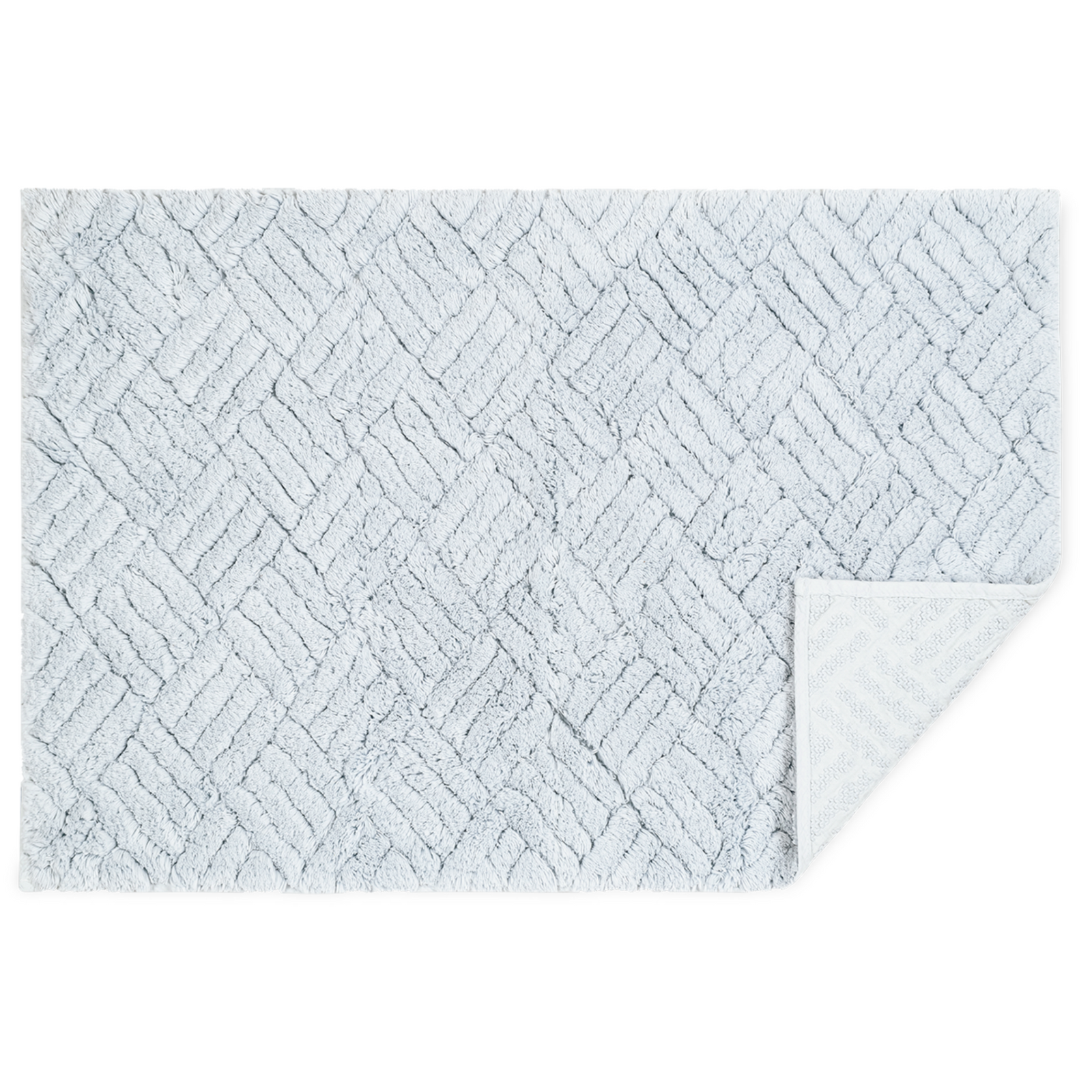 Silo Image of Matouk Cairo Bath Rugs in LIght Blue Color