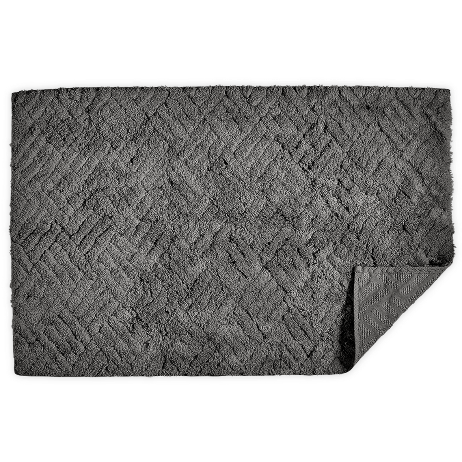 Silo Image of Matouk Cairo Bath Rugs in Smoke Gray Color