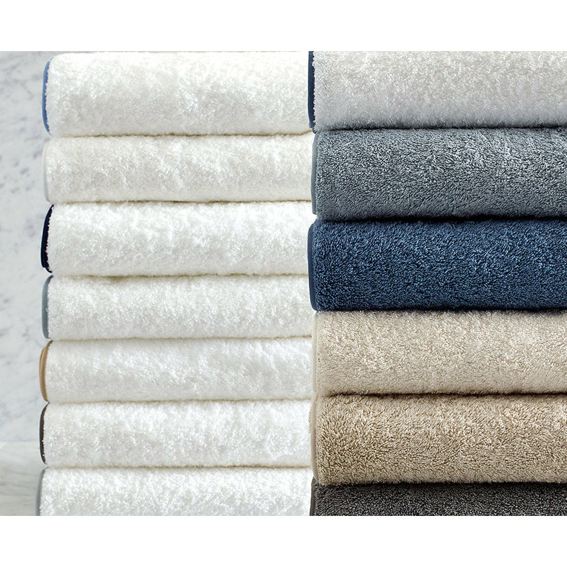 Matouk Cairo Bath Towels Stack Colors Fine Linens