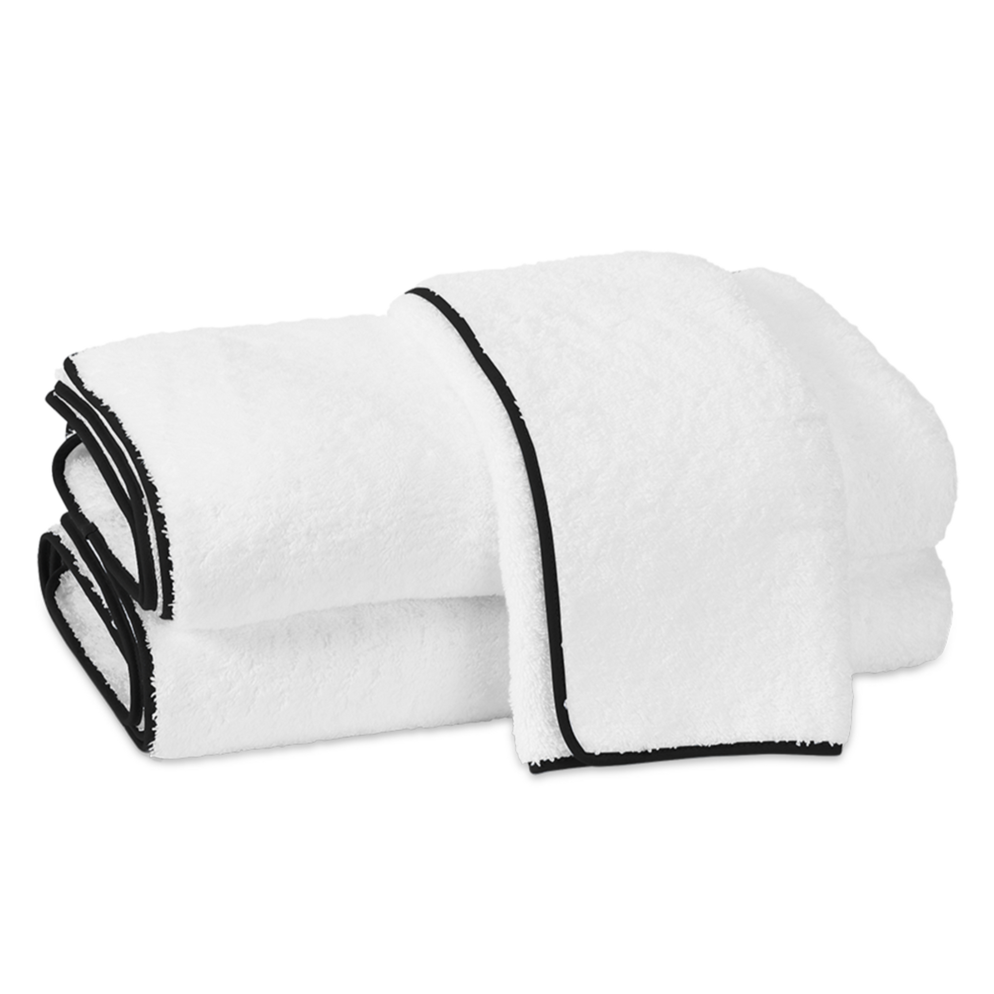 Silo Image of Matouk Cairo Bath Towels in White/Black Color