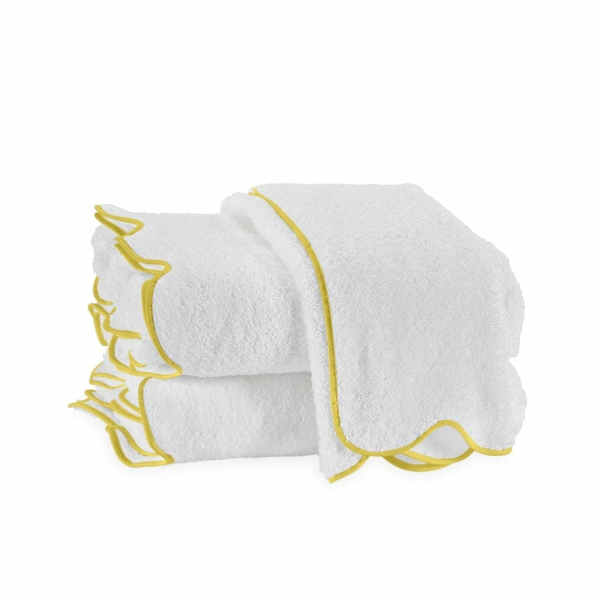 Silo Image of Matouk Cairo Scallop Bath Towels in Color Lemon