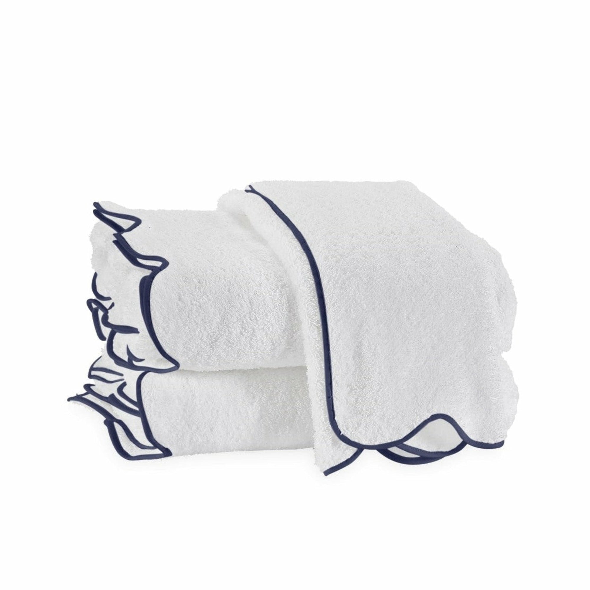 Silo Image of Matouk Cairo Scallop Bath Towels in Color Navy
