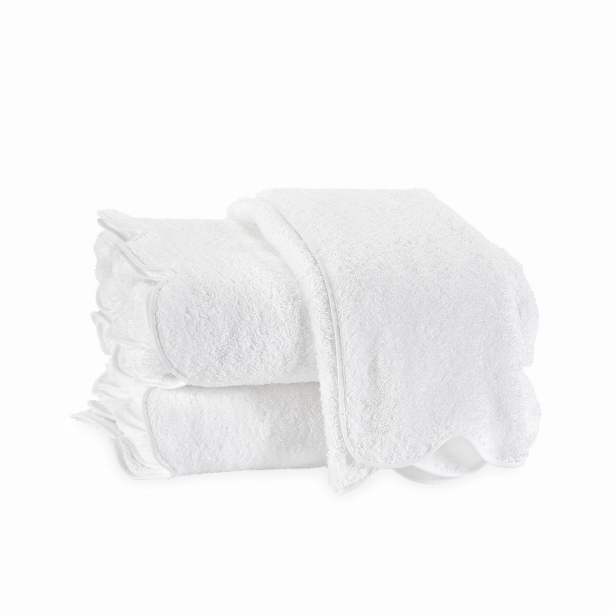 Silo Image of Matouk Cairo Scallop Bath Towels in Color White